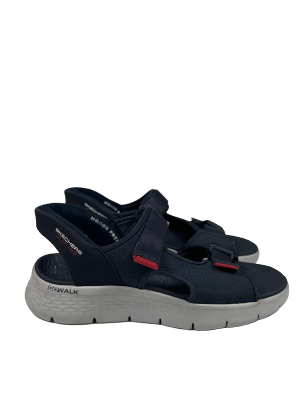 Skechers Men's Navy Blue Slip-In Go Walk Flex Strappy Athletic Sandals - 9