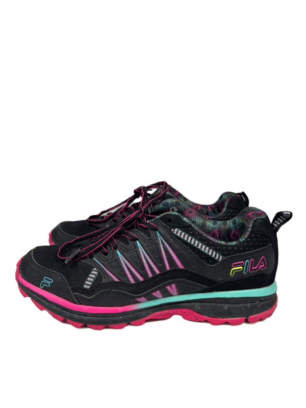 Fila Women's Black/Pink Evergrand Lace Up TR Trail Running Shoes - 8.5 image 5