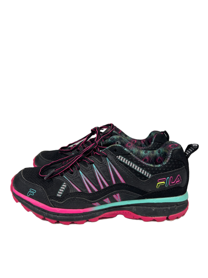 Fila Women's Black/Pink Evergrand Lace Up TR Trail Running Shoes - 8.5 image 5