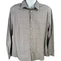 Banana Republic Men's Gray Plaid Untucked Fit Button Up Shirt - XL