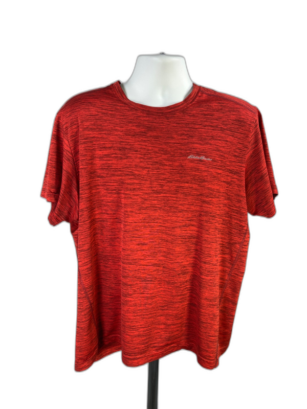 Eddie Bauer Men's Red Heathered Short Sleeve Active T-Shirt - XL