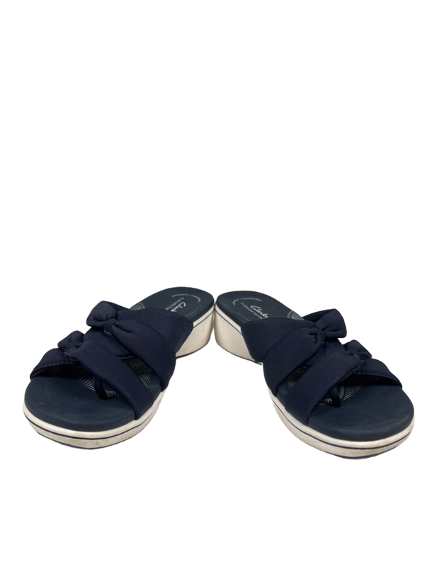 Clarks Cloudsteppers Women's Blue/White Breeze Rae Cam Slide On Sandals - 7 image 6
