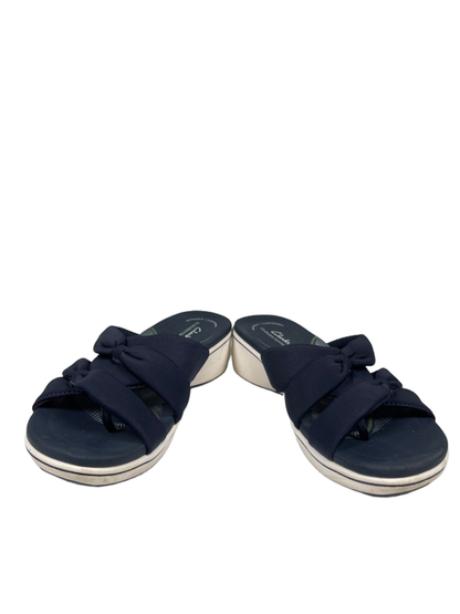 Clarks Cloudsteppers Women's Blue/White Breeze Rae Cam Slide On Sandals - 7 image 6