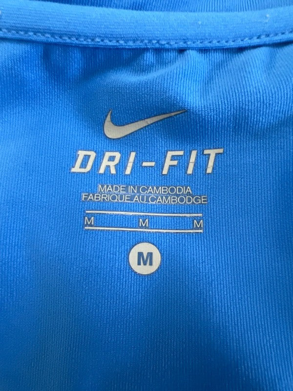Nike Women's Blue 3/4 Sleeve Fitted Athletic Shirt - M image 3