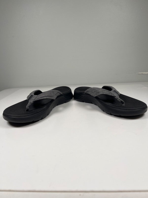 Skechers Women's Black/Gray Goga Mat Flip Flops - 10 image 6