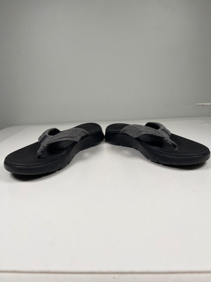 Skechers Women's Black/Gray Goga Mat Flip Flops - 10 image 6