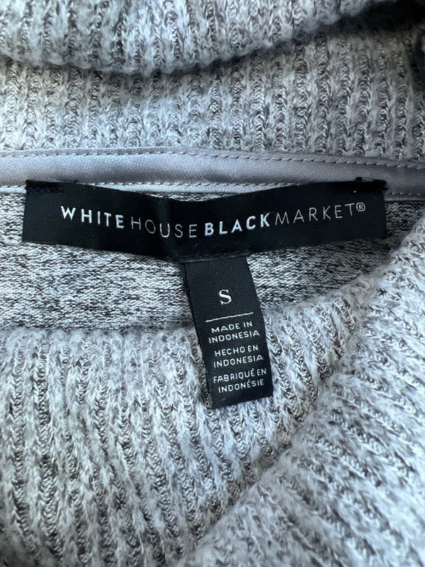 White House Black Market Women’s Gray Long Sleeve Zip Accent Tunic Sweater - S image 3