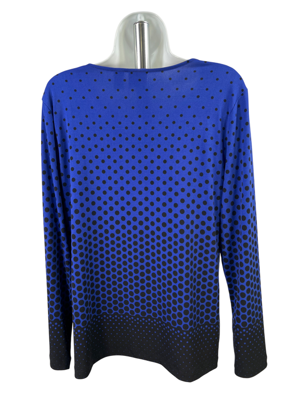 Chico's Women's Blue/Black Long Sleeve Shirt - 1/US M image 2