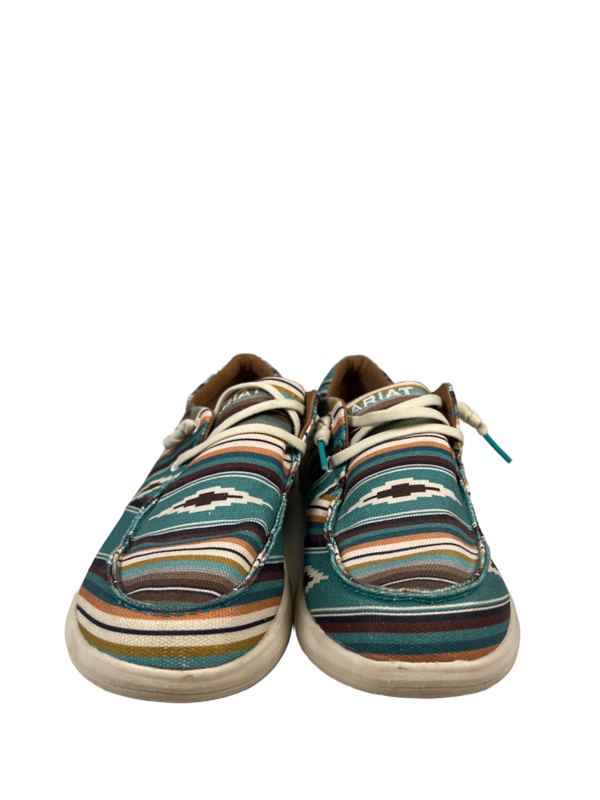 Ariat Women's Blue/Brown Striped Hilo Serape Print Slip On Shoes - 10 image 2