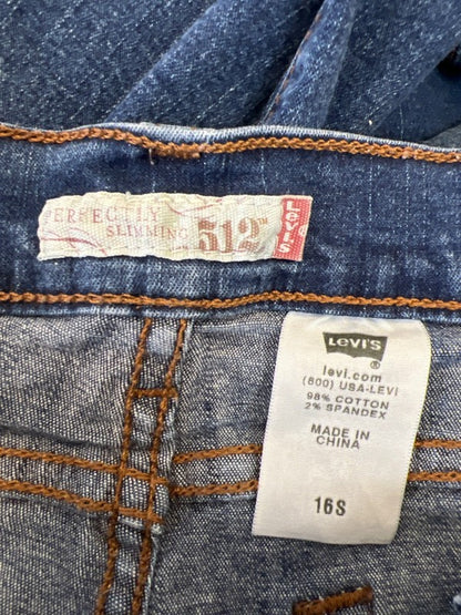 Levi's Women's Medium Wash 512 Perfectly Slimming Straight Jeans - 16 Short image 3