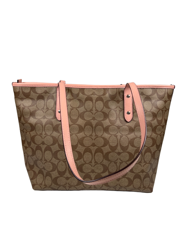 Coach Women's Khaki Petal Signature Canvas Tote Bag image 4