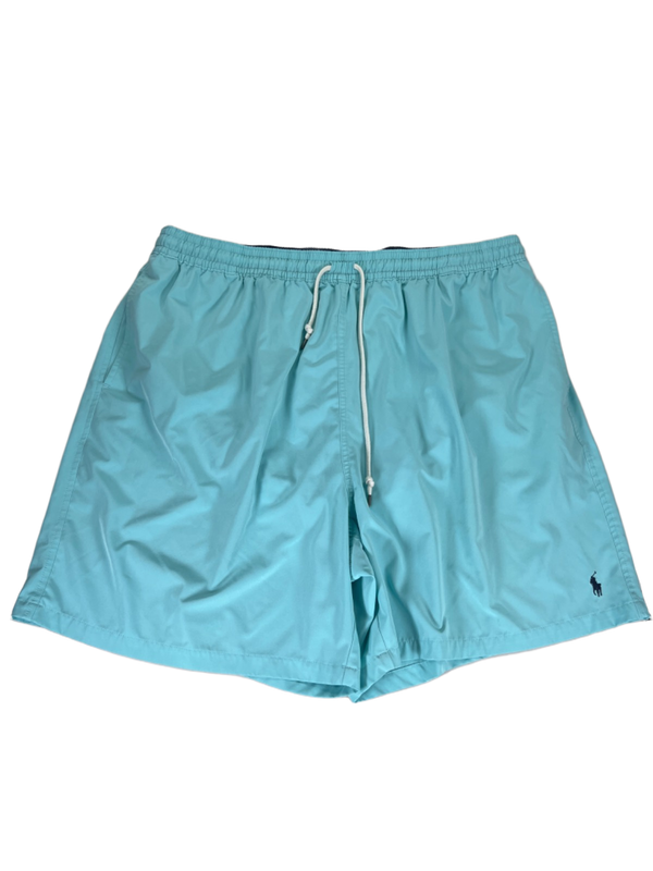 Polo Ralph Lauren Men's Blue/Teal Stretch Waist Lined Swim Trunks - 4XL Tall
