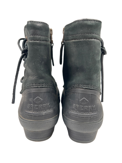Sperry Top Sider Women's Black Saltwater Wedge Rain Boots - 8.5 image 4