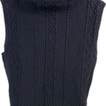 Grace Dane Lewis Women’s Black Cable Knit Sleeveless Sweater - Petite L