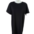 Old Navy Women's Black Crewneck Mini T-Shirt Dress - M