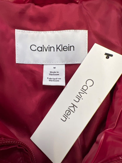 Calvin Klein Women's Red Sleeveless Full Zip Puffer Vest - M image 3