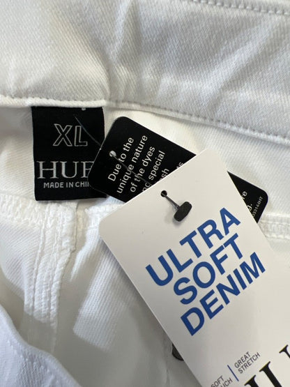 Hue Women's White Soft Touch Stretch Denim High Rise Jegging Pants - XL image 3