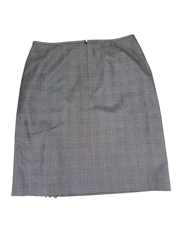 Casual Corner Annex Women's Gray Plaid Pleated Side Straight Skirt - 12 Petite image 2