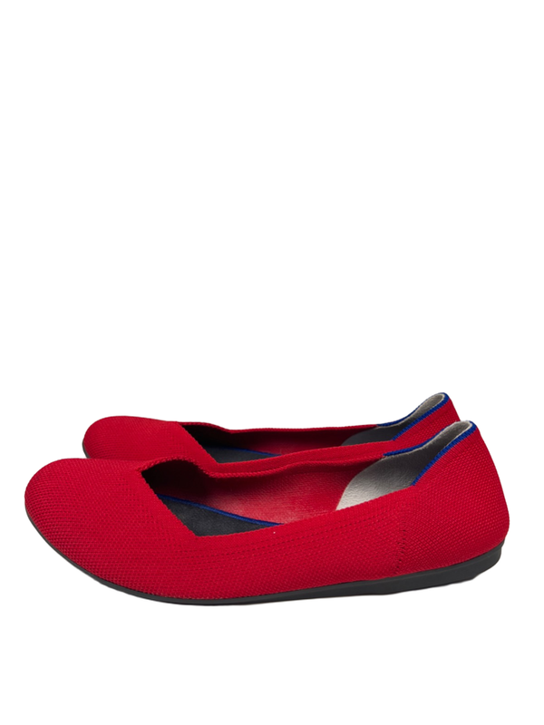 Rothy's Women's Red/Blue Knit Texture Breathable Slip On Flats - 8.5 image 5