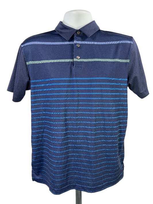 Ben Hogan Men's Blue Short Sleeve Performance Athletic Polo - S