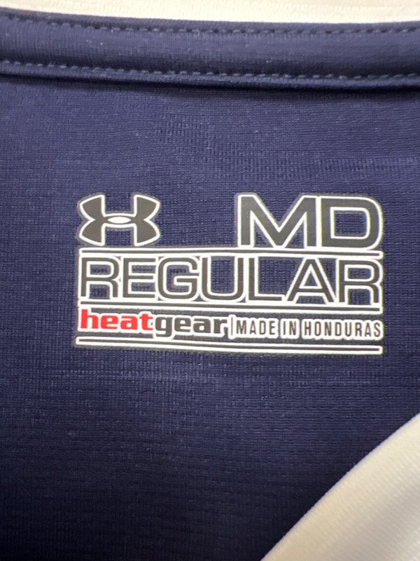 Under Armour Men's Blue/White V Neck Short Sleeve Athletic Tee Shirt - M image 3