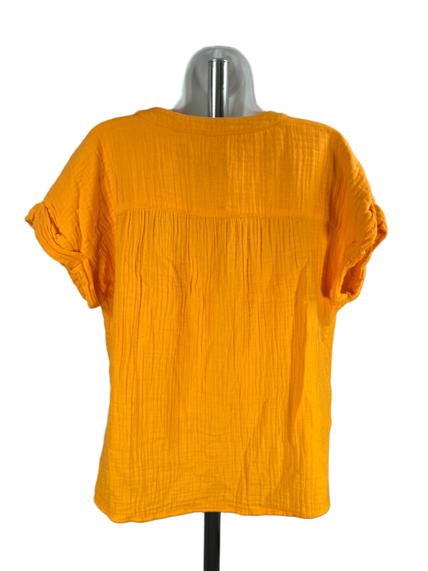 Tommy Bahama Women's Yellow Island Soft Gauze Short Cuff Sleeve Shirt - S image 2