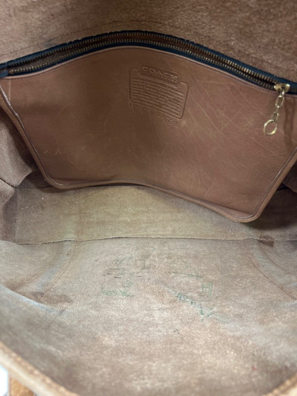 Coach Vintage Tan Leather Envelope Portfolio Messenger Bag image 6