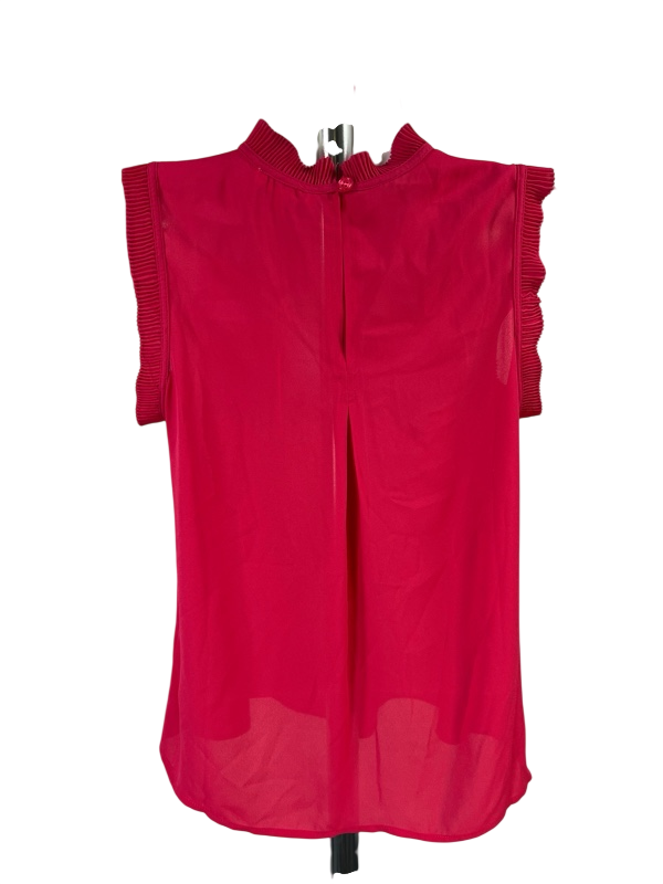 Max Studio Women's Pink Ruffle Trim Crepe Blouse - S image 2
