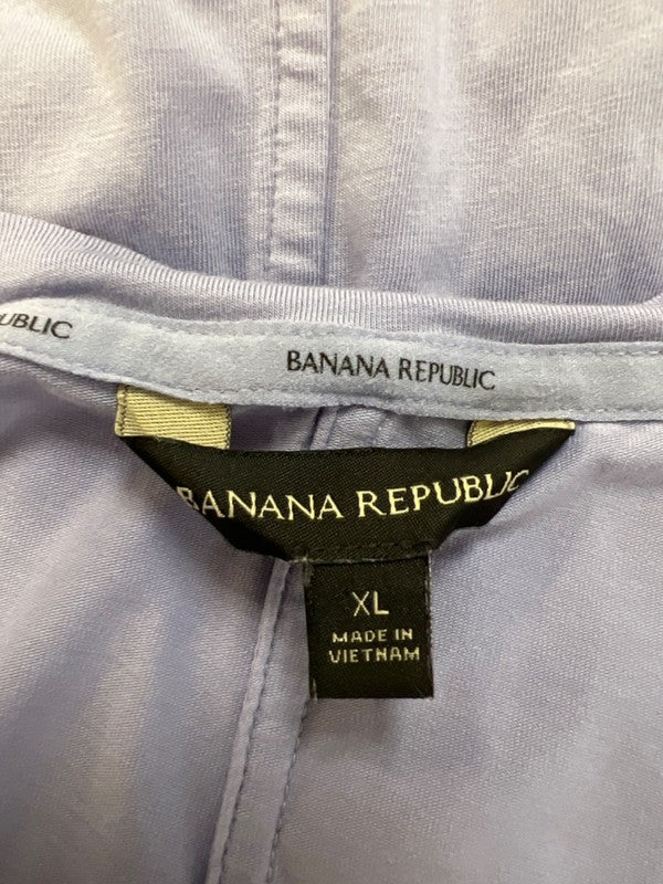 Banana Republic Women's Purple Short Sleeve V-Neck T-Shirt - XL image 3