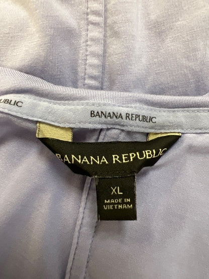 Banana Republic Women's Purple Short Sleeve V-Neck T-Shirt - XL image 3