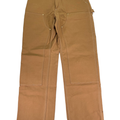 Carhartt Men's Brown Double Front Dungaree Fit Work Pants - 38x34