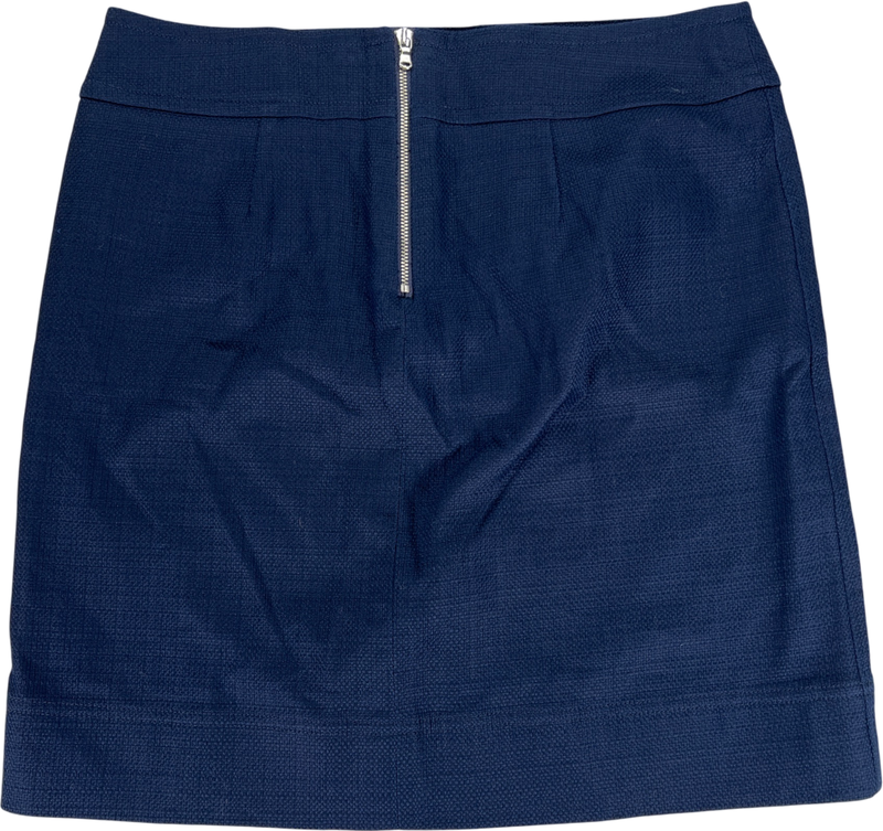 Talbots Women’s Blue Zip Up Knee Length A-Line Skirt - 8 Petite image 2