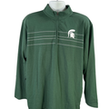 Captivating Men's Green Michigan State Long Sleeve Pullover Shirt - 2XL