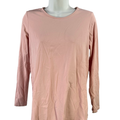 Pure J.Jill Women's Pink Shirt Tail Long Sleeve T-Shirt - XS