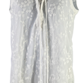 Maeve Women’s White Embroidered Lace Up Sleeveless Blouse - 0
