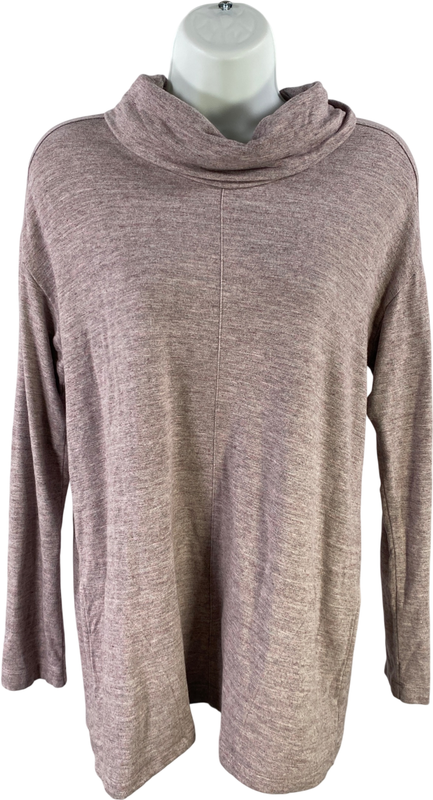 Pure J.Jill Women’s Purple Cowl Neck Long Sleeve Shirt - S