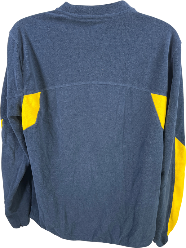 Adidas Men’s Blue/Yellow U of M Climawarm Fleece Crewneck Sweatshirt - L image 2