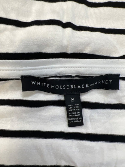 White House Black Market Women's White/Black Button Shoulder Tee Shirt - S image 3