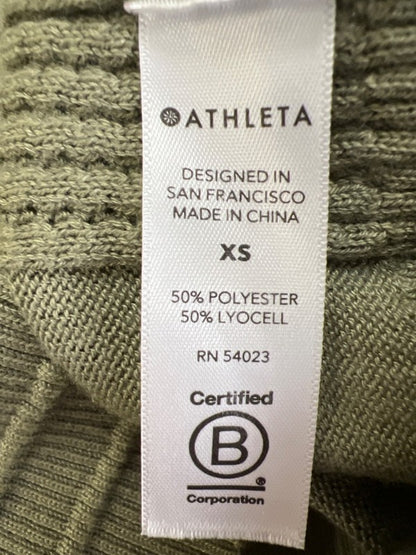 Athleta Women's Green Long Sleeve Pullover Hoodie Sweater - XS image 4