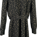 Ann Taylor Women’s Black/Gold Metallic Long Sleeve Sweater Dress - XL Petite