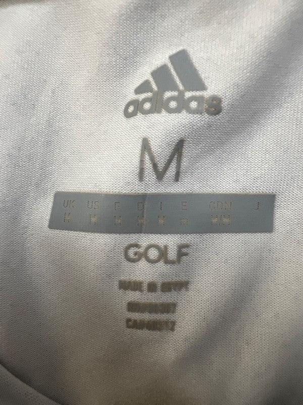 Adidas Men's Gray Dotted Short Sleeve Polo Performance Golf Shirt - M image 3