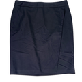 Liz Claiborne Women's Black Wrap Front Straight Skirt - 12