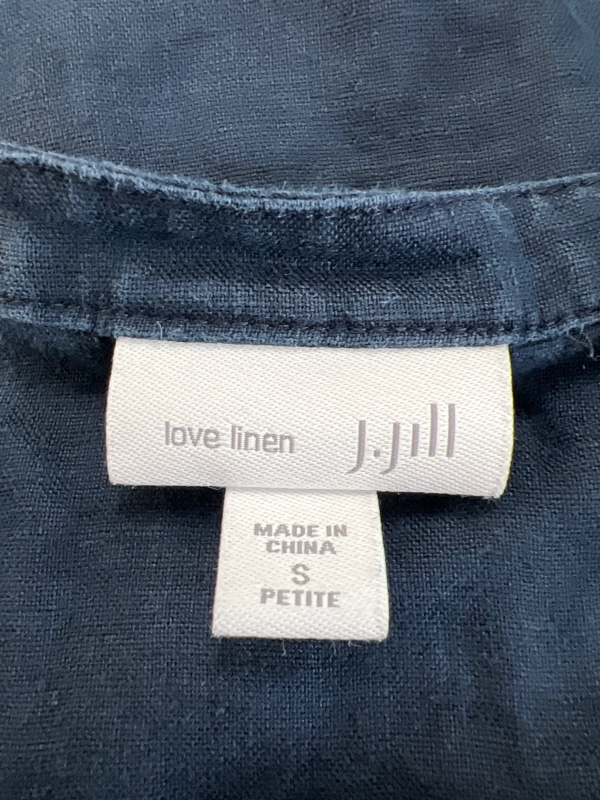 J.Jill Women's Blue Love Linen Button Up Shirt - S Petite image 3