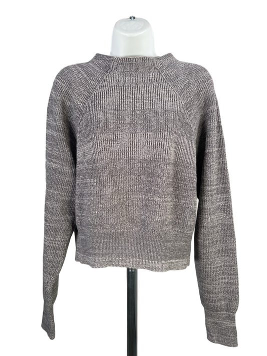 Free People Women's Gray Too Good Mock Neck Pullover Long Sleeve Sweater - S