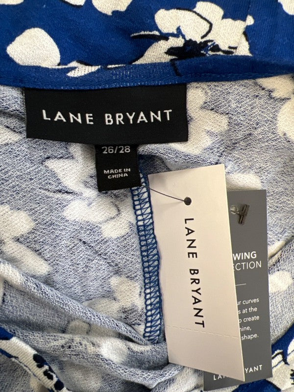 Lane Bryant Women's Blue Floral Swing Sleeveless Tank Top - Plus 26/28 image 3