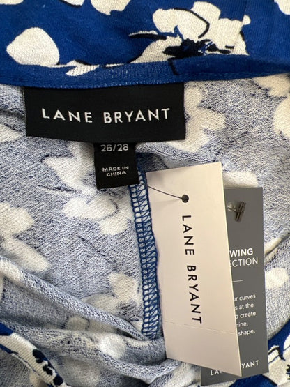 Lane Bryant Women's Blue Floral Swing Sleeveless Tank Top - Plus 26/28 image 3