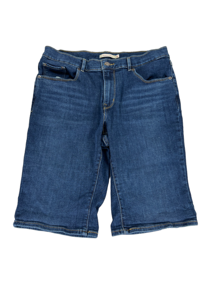 Levi's Women's Dark Wash Classic Bermuda Mid Rise Denim Shorts - 30