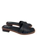 Vince Camuto Women's Black Leather Ydelle Square Toe Block Heel Sandals - 8.5