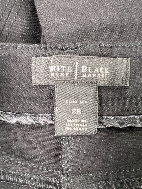 White House Black Market Women's Black Slim Leg Pants - 2 image 3