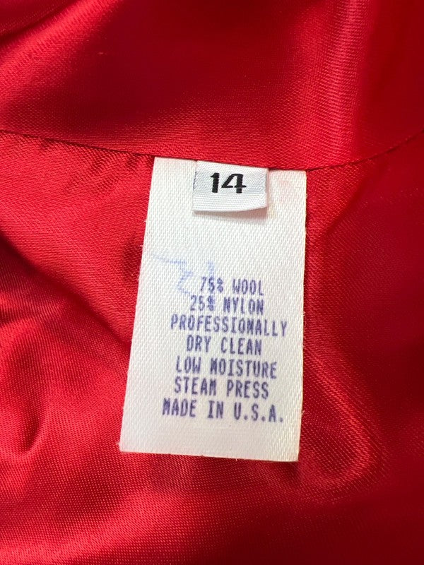 J.Percy for Marvin Richards Women’s Red Wool Blend Button Up Coat - 14 image 4